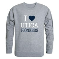 Love Utica College Pioneers Fleece Crewneck Pulover Duksera