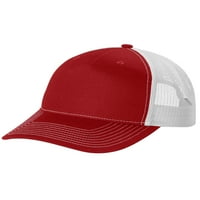 Top Headwear Snapback Kapa za kamiondžija s pet ploča - plamen crvena bijela