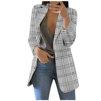 Žene Plus Size Tops Žene Casual Jednobojni Corduroy Dugi Rukav Izdubljeni Džemper Clearance Coat Grey