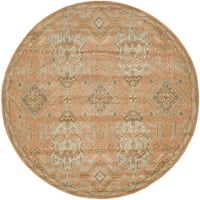 Wyndham Jocelyne Tradicionalna prostirka vune, Terracotta, 5 '5' krug
