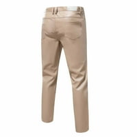 Homodles mens ravne hlače - Ležerne prilike za retro retro boje retro otporne na bore Khaki veličine xxl