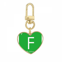 Kesteri elementi Tabela Halogeni element Fluorin F Gold Heart Heart Cheetchain Metalni držač za ključeve