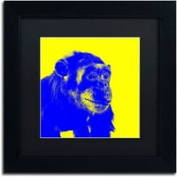 Zaštitni znak Likovna umjetnost čimpanza No 2 Umjetnost platna Claire Doherty, crni mat, crni okvir