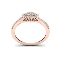 1 2CT TDW 10K ROSE GOLD DIAMOND HALO Angažov prsten