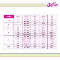 Justice Djevojke Mini Mama Leptir Ravne Traperice, Veličine 6-14, Slim & Plus