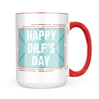 Neonblond sretan DILFOV dan Dan očeva Bold plavi dizajn šolja poklon za ljubitelje čaja za kafu