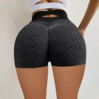 nsendm ženske kratke hlače s džepovima elegantne kratke hlače s džepovima za žene pamučne vezice elastični struk Casual kratke hlače labave ljetne kratke hlače, Crne, XL