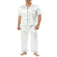 Jedinstvena povoljna za muškarce dolje Satin pidžame setovi kratkih rukava noćna odjeća