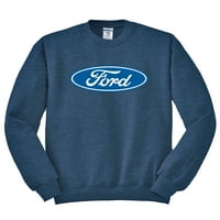 Wild Bobby, Ford Motors Blue Logo, Automobili i kamioni, Unise Crewneck Grafički duks, Vintage Heather