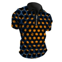 Hanas muške košulje s kratkim rukavima, patentni patentni patentni patki mali fit 3D print modni dizajner na otvorenom ulicom Golf polo majice