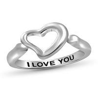 JewelersClub 0. Sterling srebrni prsten za prijateljstvo srca za žene