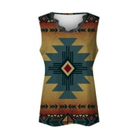 Ženske labave bluze za čišćenje spremnika Moda ljetni klasični etnički Print Retro Kamisol čipkasti spoj