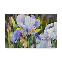 Zaštitni znak Likovna umjetnost 'ljubičasta iris izbliza' platno umjetnost annelein beukenkamp