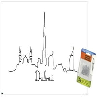 Linijski linijski liniji - Dubai zidni poster, 14.725 22.375