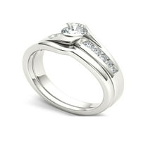 1 2ct TDW Diamond s Sterling Silver Solitaire Svadbeni Set