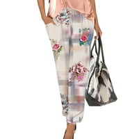 Ženske hlače Ležerne ljetne labave prozračne elegantne džepne ženske hlače u boemskom stilu