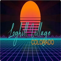 Loghill Village Colorado Vinyl Decal Stiker Retro Neonski Dizajn