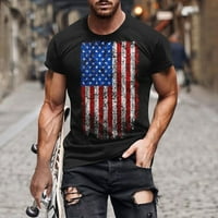 Giligiliso klirens Muška američka zastava majice muškarci Casual okrugli vrat popularni 3d Digitalni štampanje Zastava pulover fitnes sportski šorc rukavi majica bluza