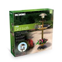 IdeaWorks 4-in - ptičja kupatilo i sadnica W solarna svjetlo-brončana finizacija