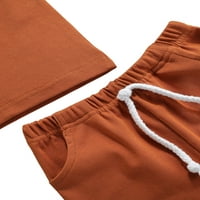 Treegren novorođenčad dječaka ljetna odjeća od čvrste odjeće dugme pamučni vrhovi džepne kratke hlače