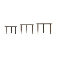 Coaster Company 3-dijelni trokut gornji stol za gniježđenje Sheesham Grey