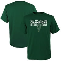 Milwaukee Bucks Youth NBA Finals Champions T-Shirt-Hunter Green