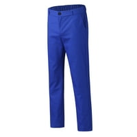 Lisingtool pantalone za muškarce muške Casual čvrste uske pencil pantalone sa zatvaračem elastični struk pantalone radne pantalone za muškarce plave