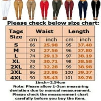 Calzi Ženske Skinny Cargo Pantalone Boho Cargo Pants Lounge Casual Loungewear Donji Deo Pune Boje Visokog Struka