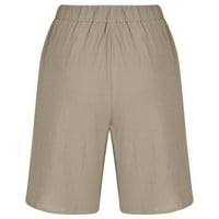 Yuwull muške pamučne kratke hlače Casual Classic Fit kratke ljetne kratke hlače sa elastičnim strukom