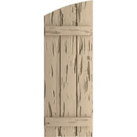 Ekena Millwork 1 2 W 44 H Timberthane Pecky Cypress tri ploče spojena ploča-n-letva w eliptične gornje
