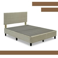 Wayton, krevet na platformi za dušek sa uzglavljem, eliminiše potrebu za bo oprugom i okvirom, blizanac,