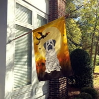 Carolines blaga BB4282CHF Halloween Mastiff Brindle Bijela zastava platnene kuće Veličina kuće Veliki, višebojni
