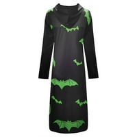 Loopsun haljine za žene Žene labave Halloween Tops džemper velike veličine kaputa Retro haljina sa kapuljačom elastičnost