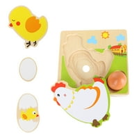 Set drvene slagalice igračke kokoške polažu jaja blok igračka zanimljive igračke za rano obrazovanje beba