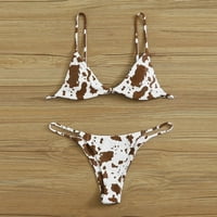 Ženski Ženski Cvjetni Nasumični Print Bikini Set Sklekovi Kupaći Kostimi Podstavljeni Kupaći Kostimi Za