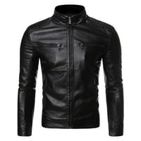 Sngxgn Muška klasična patentna prednja polarna jakna Zip-prednja jakna s kapuljačom muška jakna, crna, Veličina M