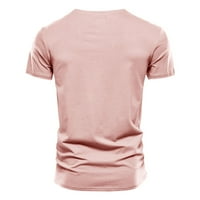 Men T Shirts T jednobojni pamuk V džepni džep dugme kratki rukav majica Top Muška Moda Casual XL