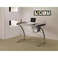 Sofisticirani stol za izradu metala sa kaljenim staklom gornje, siva