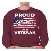 Awkward Styles ponosni brat veterana muškaraca Crewneck SAD ponos ponosni brat džemper 4. jula poklon