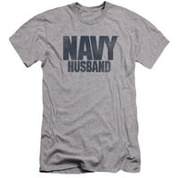Mornarica - suprug - premium tanka majica s kratkom rukavom - XX-velika