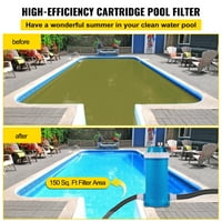 Filter za paletu bazena, 150mq. Ft Filter Područje INGROUND FILTER BAZA, iznad prizemlja bazen u kertridžom