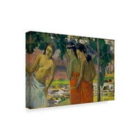Zaštitni znak likovne umjetnosti' tri tahićanske ženske platnene umjetnosti Paula Gauguina