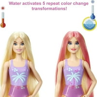 Barbie Color Otkrive sunčeve i sprinkle lutke i pribor, tema palmi, iznenađenja