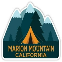 Marion Mountain California Suvenir Vinil naljepnica naljepnica Kamp TENT dizajn
