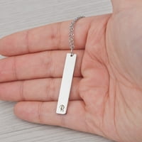Anavia personalizovano početno ime ogrlica poklon za nju srebrni Nerđajući čelik Ženski vertikalni bar
