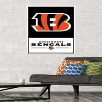 Cincinnati Bengals-Zidni Poster Sa Logotipom, 22.375 34