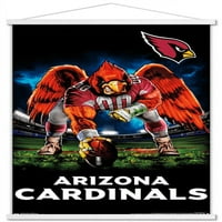 Arizona Cardinals-Point Stance zidni Poster sa drvenim magnetnim okvirom, 22.375 34