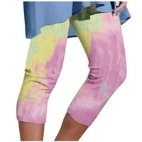 Ženske hlače ženske elastične struice obrezane hlače Ljeto modni prugasti print plus veličine Hlače na plaži udobne lagane hlače ružičaste xxl