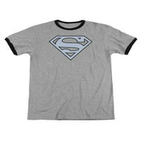 Superman DC stripovi bijeli klasični shield siva majica zvona za odrasle Tee Tee