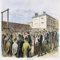 Pogubljenja Molly Maguires. Izvršenje jedanaest molly maguires u Pottsvilleu, Pennsylvania, juni 1877.